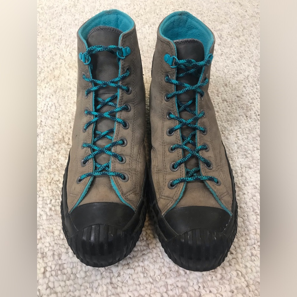 Converse Chuck Taylor 70 Bosey Water Repellant Leather High Tops Gray Teal 12